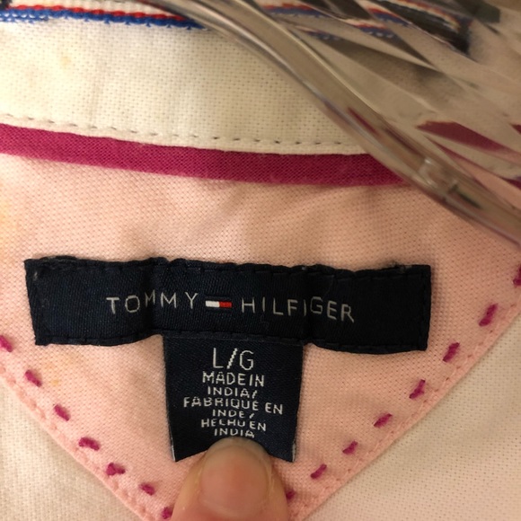Tommy Hilfiger white button up blouse. - Picture 7 of 10